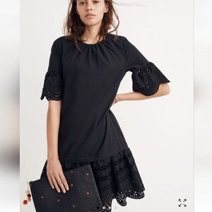 Madewell Black Eyelet Midi Dress